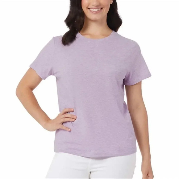 32 Degrees Ladies' Cotton Blend Tee, 3-pack XLarge Purple White Gray - Picture 7 of 12